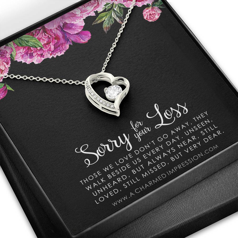 Memorial Necklace, Sympathy Gifts for Women, Loss of Husband Parent Baby, Miscarry Miscarriage Grief, Remembrance Jewelry, In Memory Of