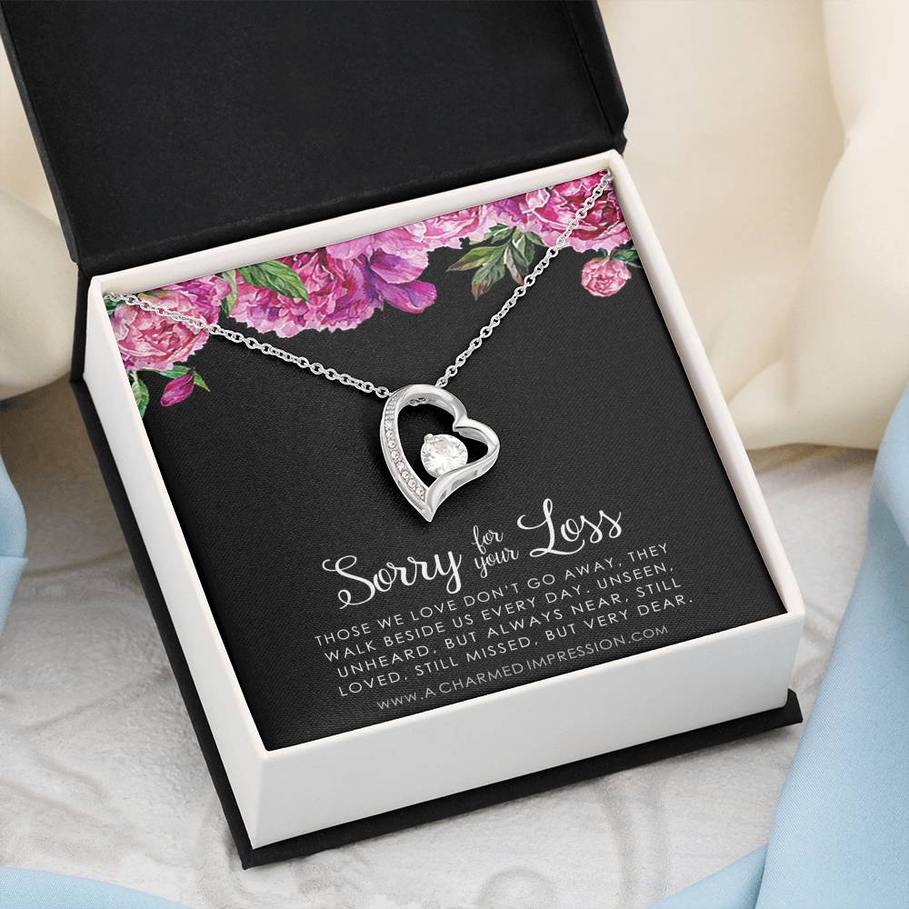 Memorial Necklace, Sympathy Gifts for Women, Loss of Husband Parent Baby, Miscarry Miscarriage Grief, Remembrance Jewelry, In Memory Of