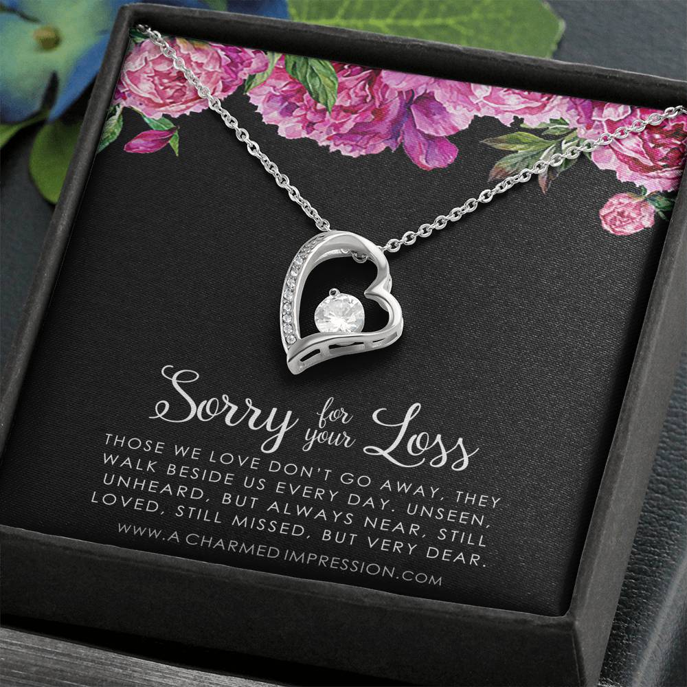 Memorial Necklace, Sympathy Gifts for Women, Loss of Husband Parent Baby, Miscarry Miscarriage Grief, Remembrance Jewelry, In Memory Of