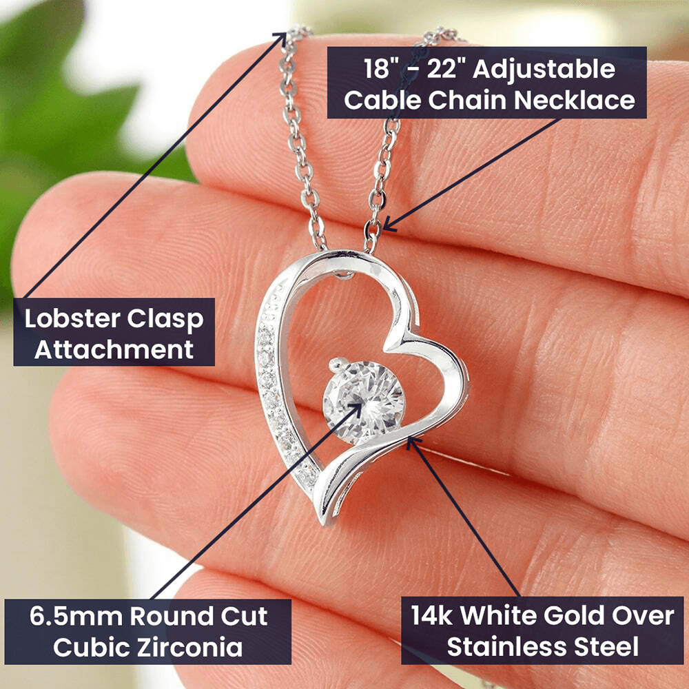 Daughter in Law, Gift for Bride, Gift from Mother in Law, Wedding Gift, Daughter to be, Welcome to the Family, Unbiological Child Gift - Love Heart Necklace