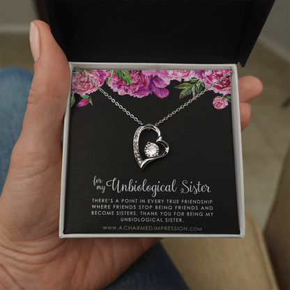 Unbiological Sister Necklace, Bonus Sister Gift, Sister-In-Law Gift, Jewelry for Sister in Law, Step Sister Gift, Soul Sister, Best Friend