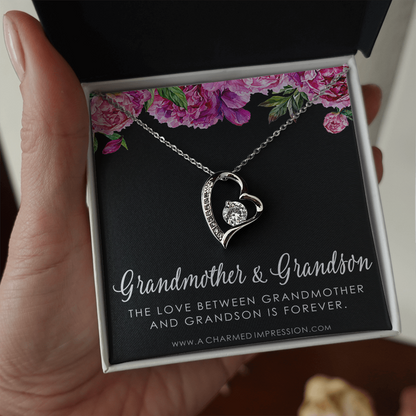 Grandma Gift From Grandson, Grandmother Grandson Gift, Grandmother Necklace, To My Grandma From Grandson Jewelry, Top Grandma Gift