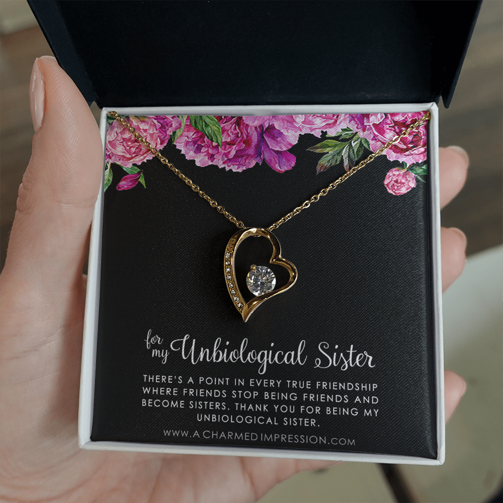 Unbiological Sister Necklace, Bonus Sister Gift, Sister-In-Law Gift, Jewelry for Sister in Law, Step Sister Gift, Soul Sister, Best Friend