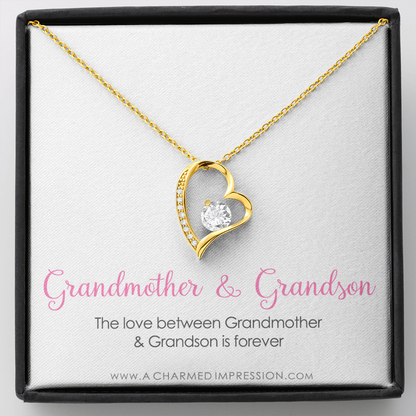 Grandma Gift From Grandson, Grandmother Grandson Gift, Grandmother Necklace, To My Grandma From Grandson Jewelry, Top Grandma Gift