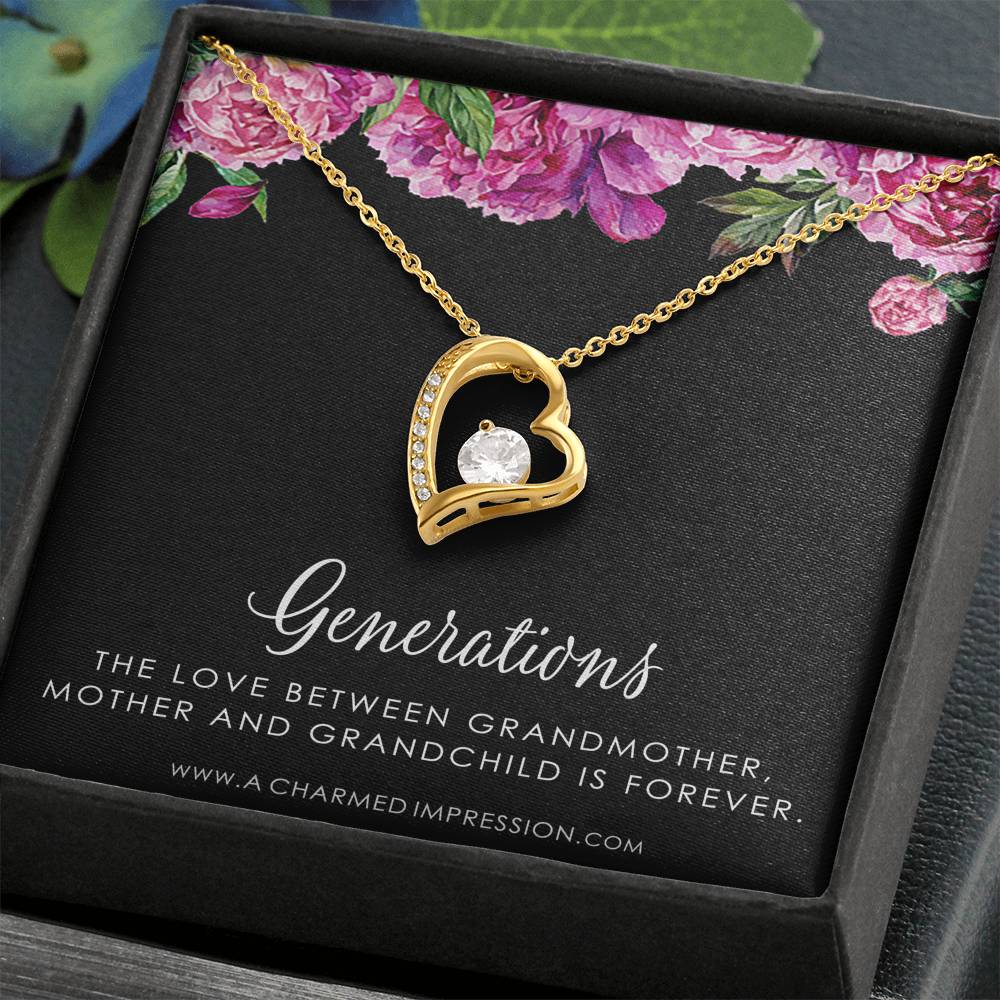 Three Generations of Love • Grandmother, Mother, Daughter/Son Jewelry • Gift for Mom Grandma Grandchild, Thoughtful Gifts for Women, Nana Jewelry