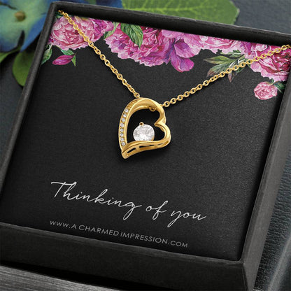 Thinking Of You Gift, Thinking of you Necklace, Just Because Gift, Thinking of you Jewelry, Missing You Gift, Missing You Necklace