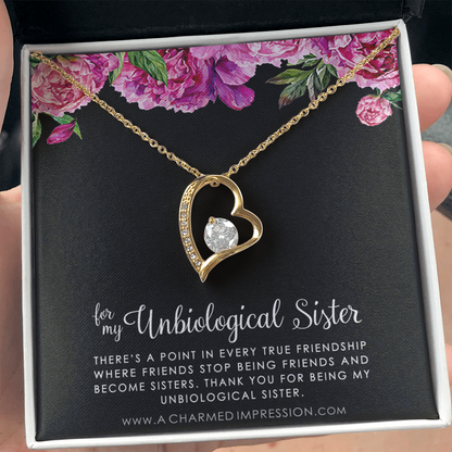 Unbiological Sister Necklace, Bonus Sister Gift, Sister-In-Law Gift, Jewelry for Sister in Law, Step Sister Gift, Soul Sister, Best Friend