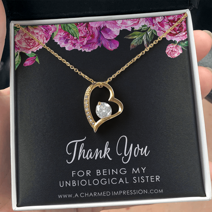 Unbiological Sister Necklace, Bonus Sister Gift, Sister-In-Law Gift, Jewelry for Sister in Law, Step Sister Gift, Soul Sister, Best Friend