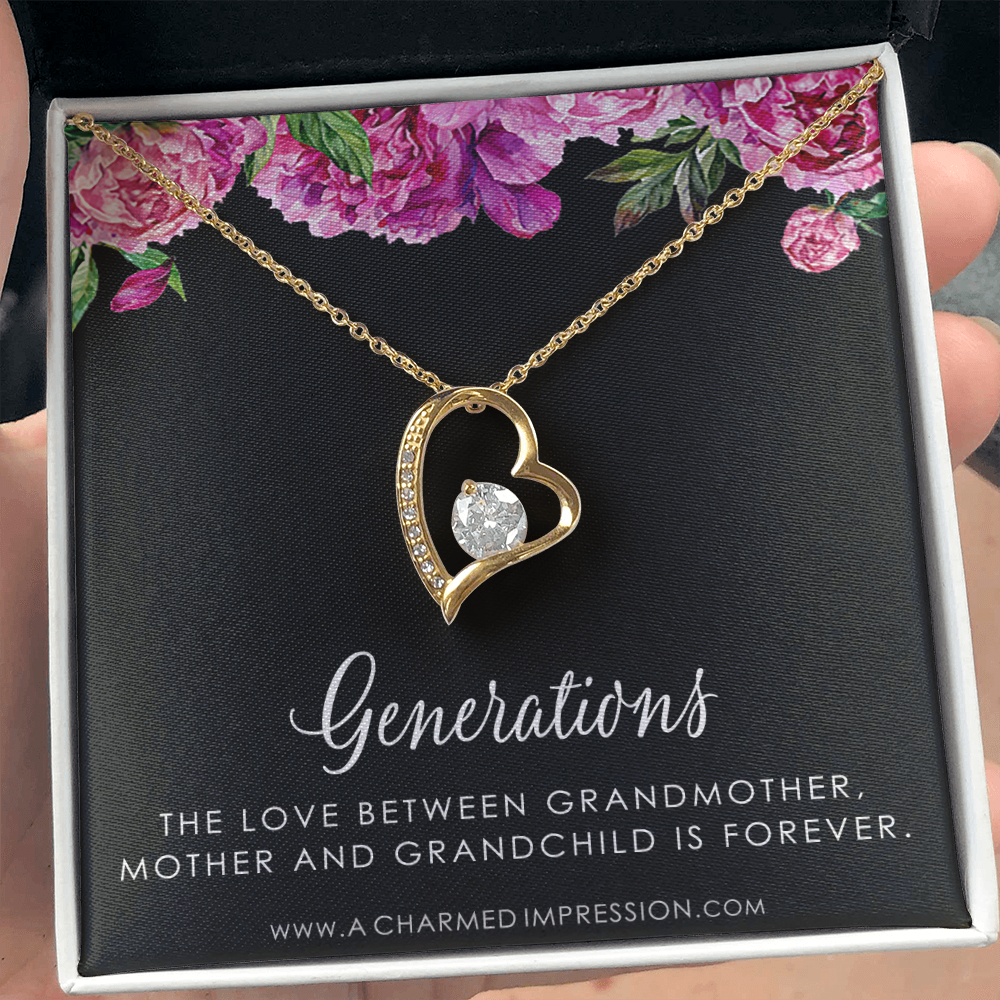 Three Generations of Love • Grandmother, Mother, Daughter/Son Jewelry • Gift for Mom Grandma Grandchild, Thoughtful Gifts for Women, Nana Jewelry