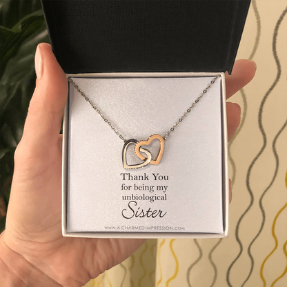 Unbiological Sister Necklace, Bonus Sister Gift, Sister-In-Law Gift, Jewelry for Sister in Law, Step Sister Gift, Soul Sister, Best Friend