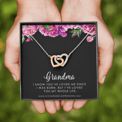 Grandma Gift, Grandmother Grandson Gift, Grandmother Granddaughter Necklace, To My Grandma From Grandchild Jewelry, Top Grandma Gift