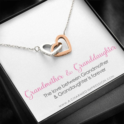 Grandmother & Granddaughter Necklace, Grandma Gift, Grandmother Jewelry, Granddaughter Gift, Granddaughter Birthday Gift, Mothers Day