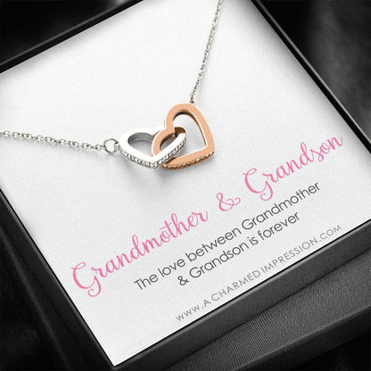 Grandma Gift From Grandson, Grandmother Grandson Gift, Grandmother Necklace, To My Grandma From Grandson Jewelry, Top Grandma Gift