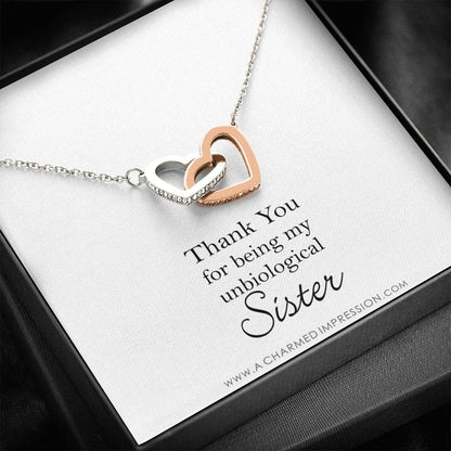 Unbiological Sister Necklace, Bonus Sister Gift, Sister-In-Law Gift, Jewelry for Sister in Law, Step Sister Gift, Soul Sister, Best Friend