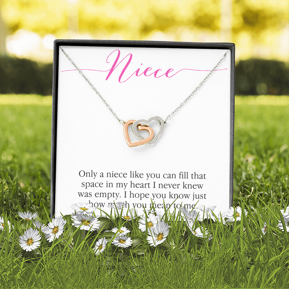 Niece Gift from Aunt, Gift for Niece Necklace, Niece Jewelry, Niece Wedding Gift, Niece Confirmation, Niece Birthday Gift ideas - Connected Hearts