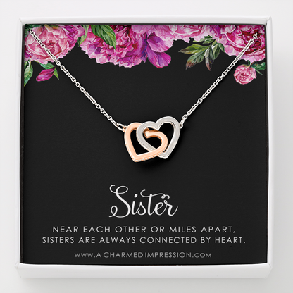 Sister Birthday Gift, Sister Gift Ideas, Sister Necklace, Unique Birthday Gifts for Sister from Sister, Gift from Brother to Sister