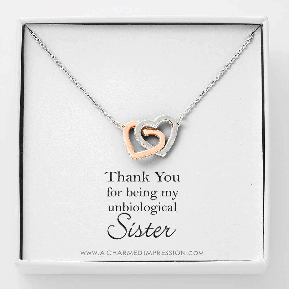 Unbiological Sister Necklace, Bonus Sister Gift, Sister-In-Law Gift, Jewelry for Sister in Law, Step Sister Gift, Soul Sister, Best Friend