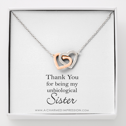 Unbiological Sister Necklace, Bonus Sister Gift, Sister-In-Law Gift, Jewelry for Sister in Law, Step Sister Gift, Soul Sister, Best Friend