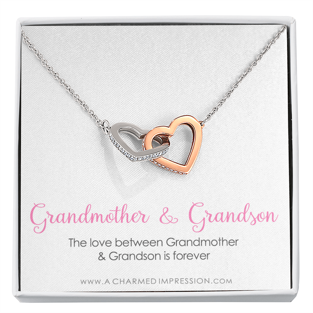 Grandma Gift From Grandson, Grandmother Grandson Gift, Grandmother Necklace, To My Grandma From Grandson Jewelry, Top Grandma Gift