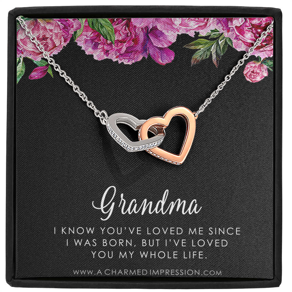Grandma Gift, Grandmother Grandson Gift, Grandmother Granddaughter Necklace, To My Grandma From Grandchild Jewelry, Top Grandma Gift
