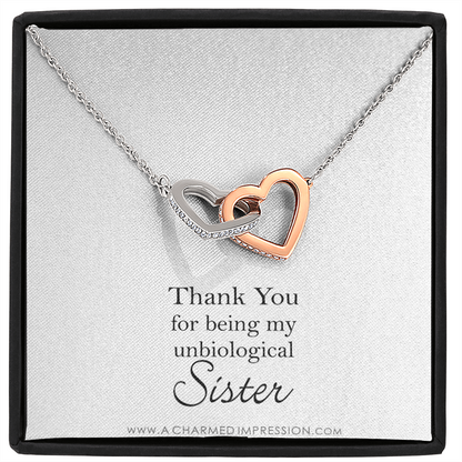 Unbiological Sister Necklace, Bonus Sister Gift, Sister-In-Law Gift, Jewelry for Sister in Law, Step Sister Gift, Soul Sister, Best Friend