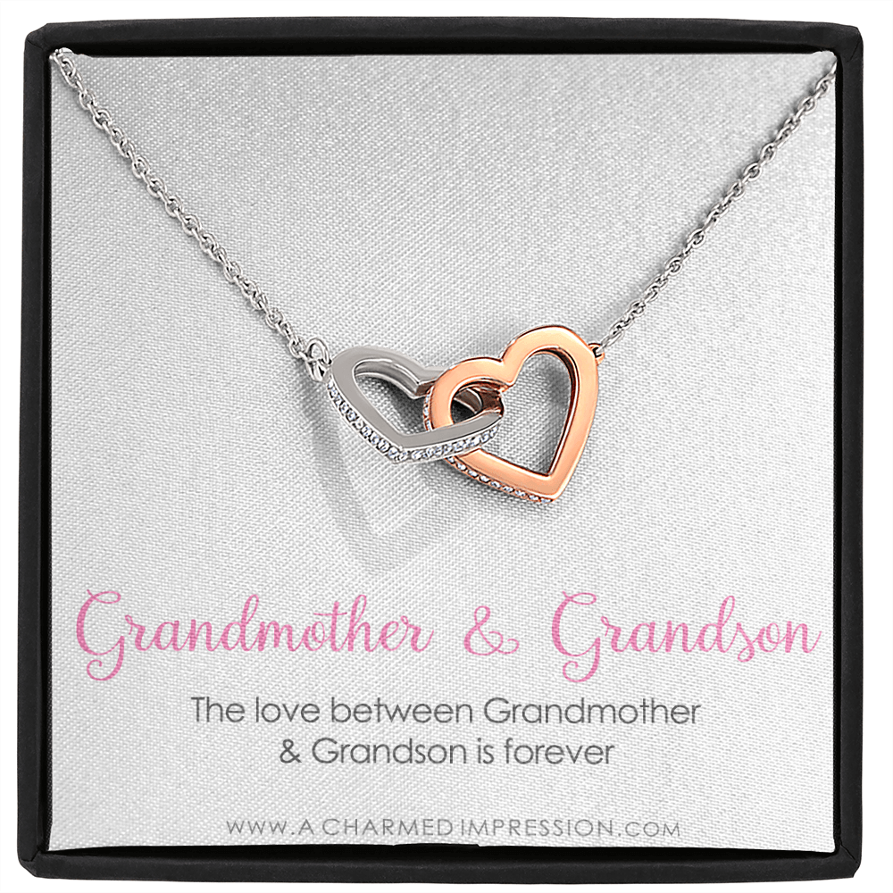 Grandma Gift From Grandson, Grandmother Grandson Gift, Grandmother Necklace, To My Grandma From Grandson Jewelry, Top Grandma Gift