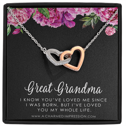 Great Grandma Gift, Great Grandmother Jewelry, Great Granddaughter Gift, Great Granddaughter Birthday Gift, Mothers Day