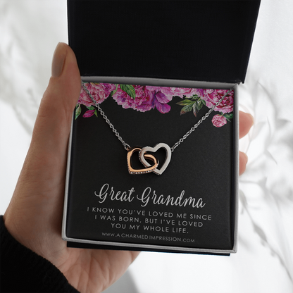 Great Grandma Gift, Great Grandmother Jewelry, Great Granddaughter Gift, Great Granddaughter Birthday Gift, Mothers Day