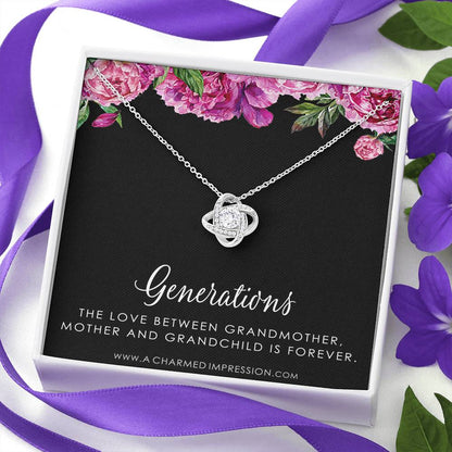 Three Generations of Love • Grandmother, Mother, Daughter/Son Jewelry • Gift for Mom Grandma Grandchild, Thoughtful Gifts for Women, Nana Jewelry