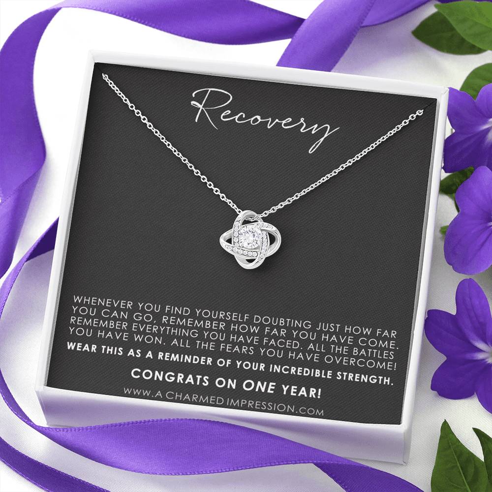 Recovery Gift, Recovery Necklace, Fighter Jewelry, Eating Disorder, NA, AA Gifts, Sobriety Anniversary, Sober Birthday