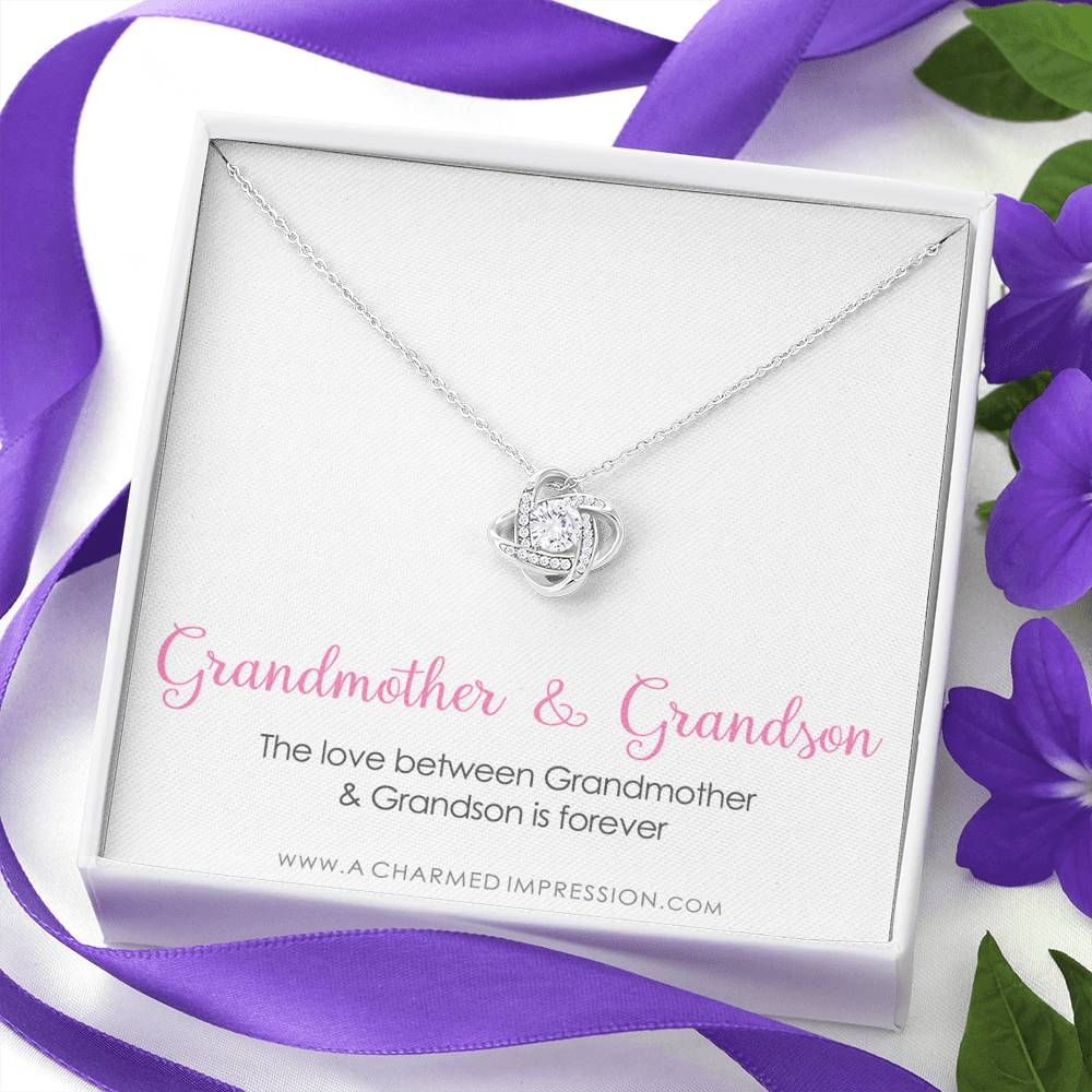 Grandma Gift From Grandson, Grandmother Grandson Gift, Grandmother Necklace, To My Grandma From Grandson Jewelry, Top Grandma Gift