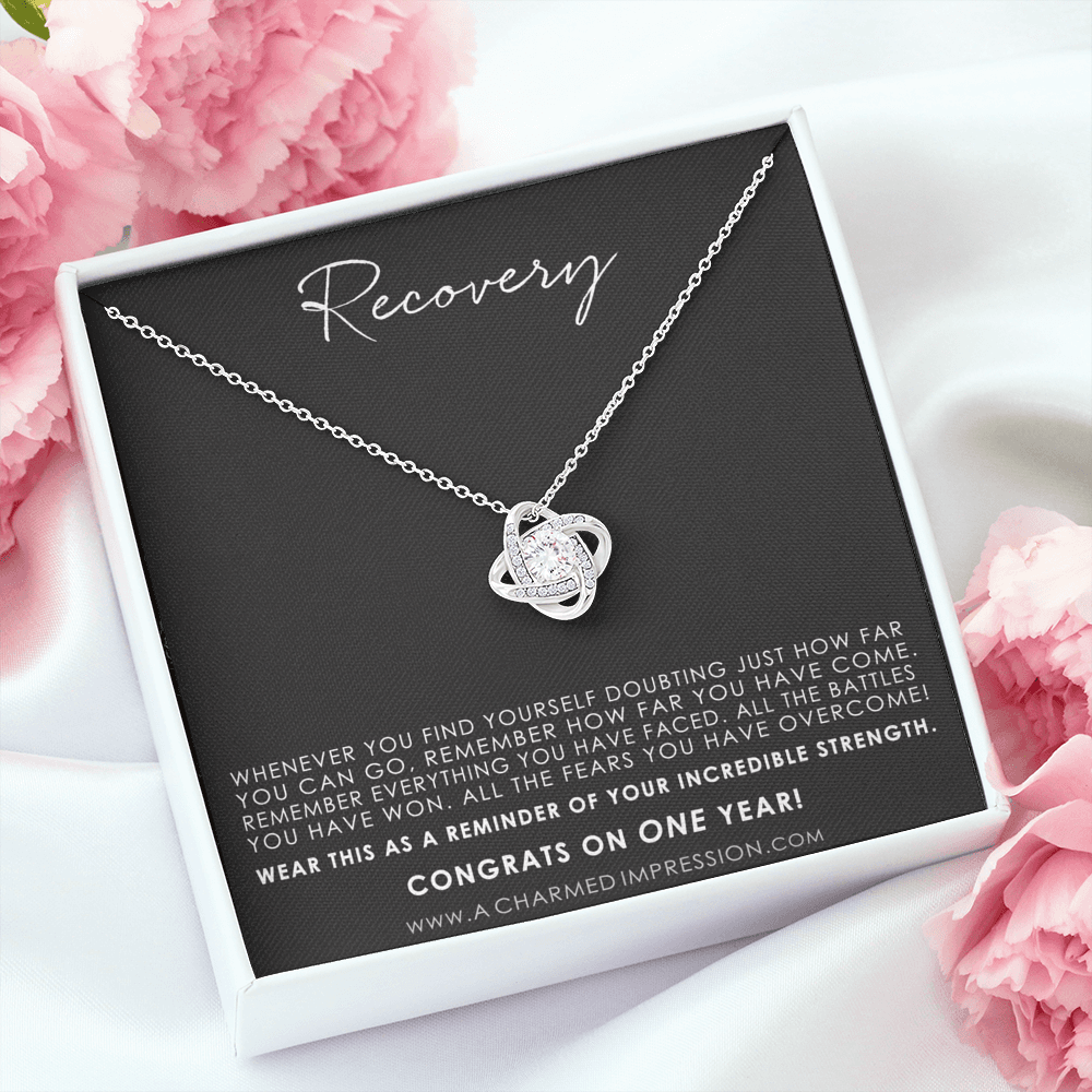 Recovery Gift, Recovery Necklace, Fighter Jewelry, Eating Disorder, NA, AA Gifts, Sobriety Anniversary, Sober Birthday