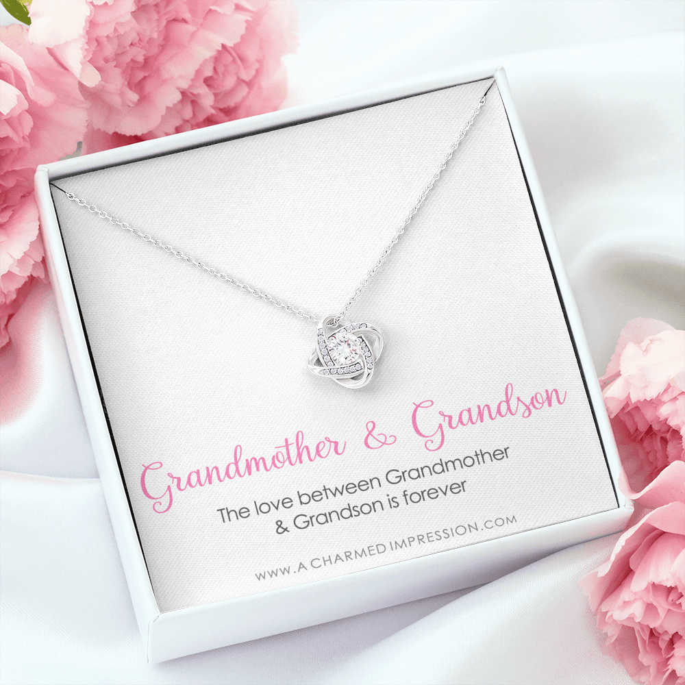 Grandma Gift From Grandson, Grandmother Grandson Gift, Grandmother Necklace, To My Grandma From Grandson Jewelry, Top Grandma Gift