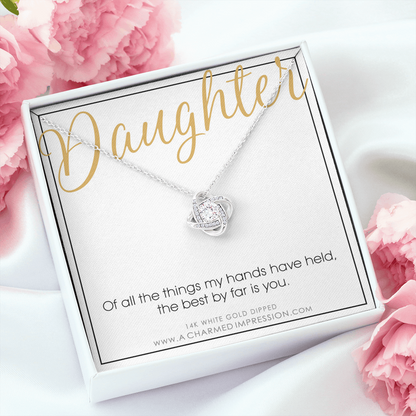 Gift for Daughter Necklace, Daughter Gift from Mom and Dad, To My Daughter, Daughter Birthday Gift for Women or Teenage Girl