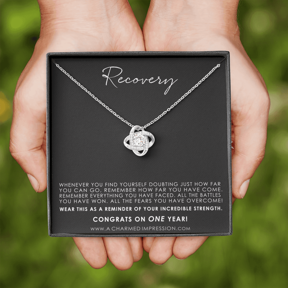 Recovery Gift, Recovery Necklace, Fighter Jewelry, Eating Disorder, NA, AA Gifts, Sobriety Anniversary, Sober Birthday