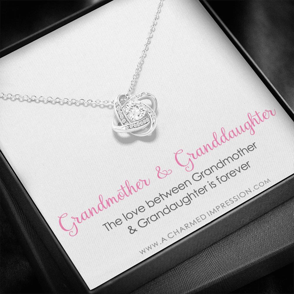 Grandmother & Granddaughter Necklace, Grandma Gift, Grandmother Jewelry, Granddaughter Gift, Granddaughter Birthday Gift, Mothers Day - Love Knot Necklace