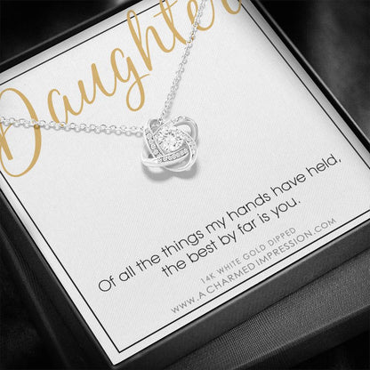 Gift for Daughter Necklace, Daughter Gift from Mom and Dad, To My Daughter, Daughter Birthday Gift for Women or Teenage Girl