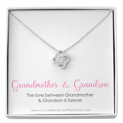 Grandma Gift From Grandson, Grandmother Grandson Gift, Grandmother Necklace, To My Grandma From Grandson Jewelry, Top Grandma Gift