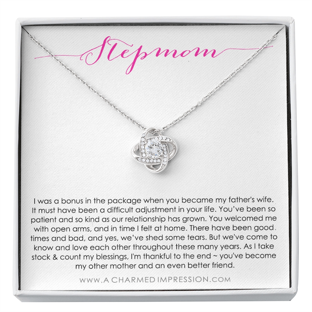 Step Mom Gift Bonus Mom | Stepmom Gift For Step Mom | Step Mother Gift For Stepmom Necklace | Second Mom Gift Mothers Day