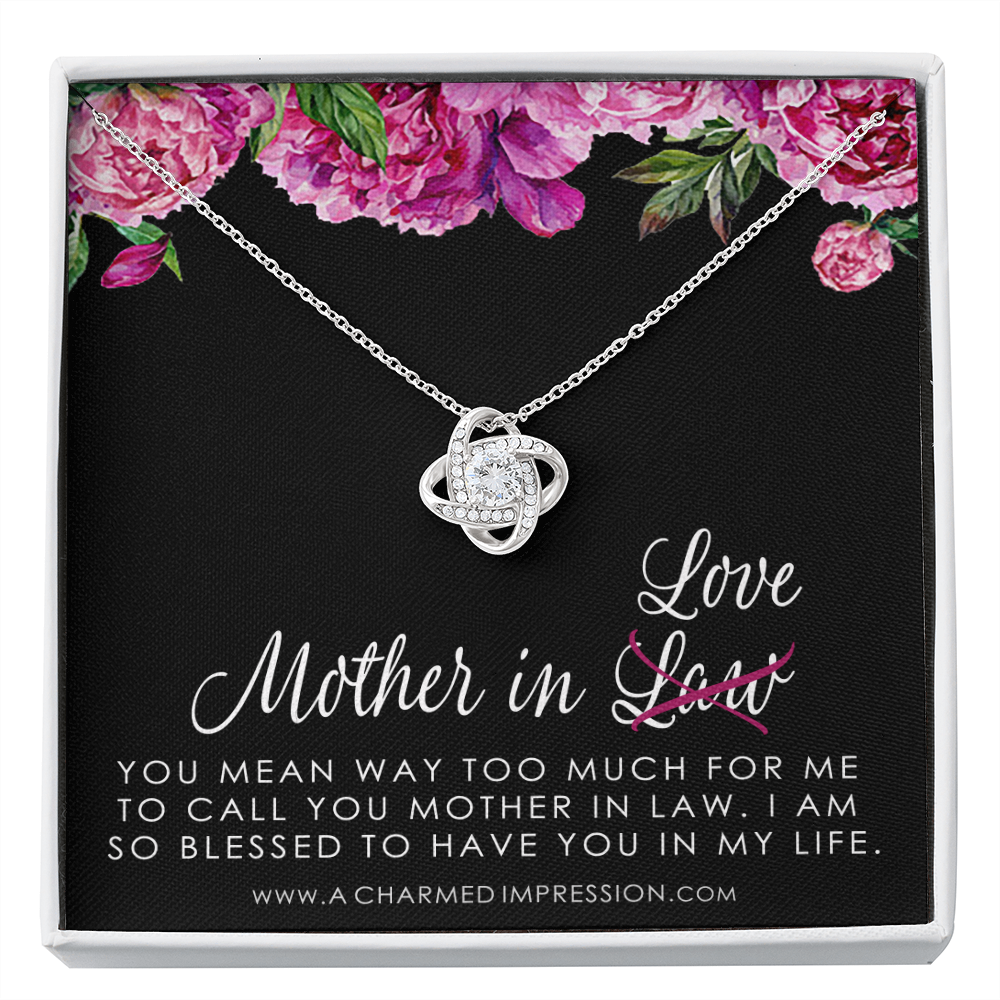 Mother-In-Law Gift Necklace: Mother-In-Law, Mother-In-Law Gift, Mother's Day Gift for Mother-In-Law, Love Knot Necklace