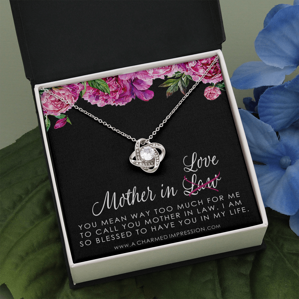 Mother-In-Law Gift Necklace: Mother-In-Law, Mother-In-Law Gift, Mother's Day Gift for Mother-In-Law, Love Knot Necklace