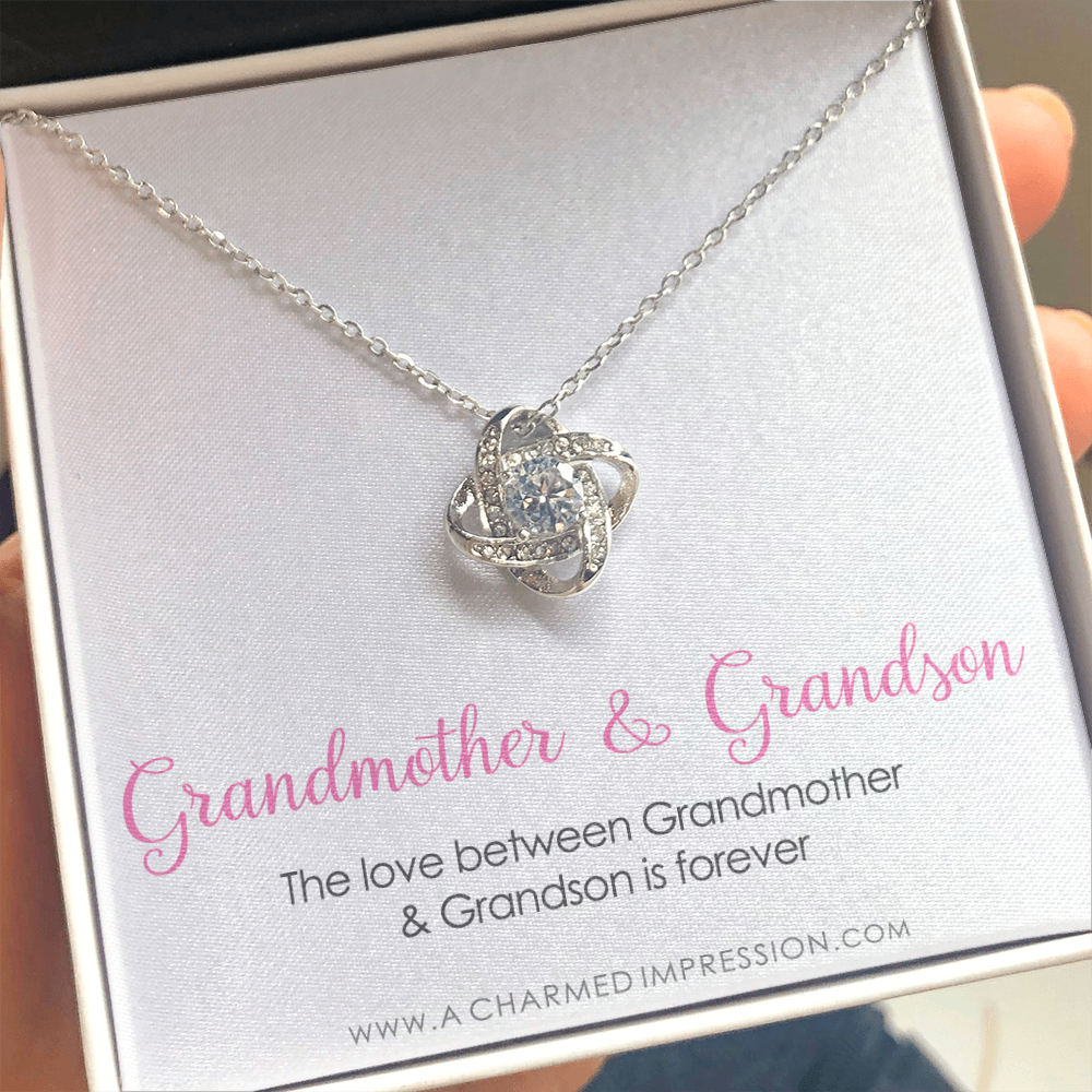 Grandma Gift From Grandson, Grandmother Grandson Gift, Grandmother Necklace, To My Grandma From Grandson Jewelry, Top Grandma Gift