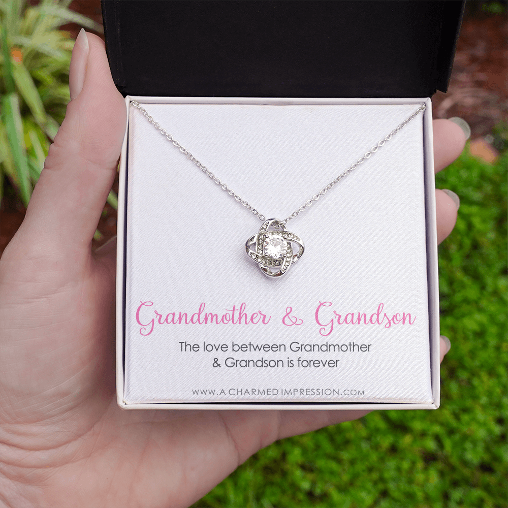 Grandma Gift From Grandson, Grandmother Grandson Gift, Grandmother Necklace, To My Grandma From Grandson Jewelry, Top Grandma Gift