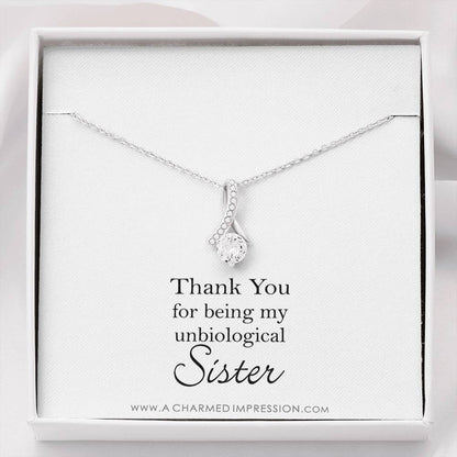 Unbiological Sister Necklace, Bonus Sister Gift, Sister-In-Law Gift, Jewelry for Sister in Law, Step Sister Gift, Soul Sister, Best Friend