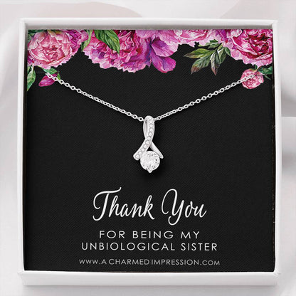 Unbiological Sister Necklace, Bonus Sister Gift, Sister-In-Law Gift, Jewelry for Sister in Law, Step Sister Gift, Soul Sister, Best Friend