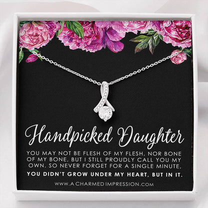 Handpicked Daughter, Stepdaughter Gift for Step Daughter, Infinite Love, Bonus Daughter, Adopted Child, Gift for Girls, Unbiological Child