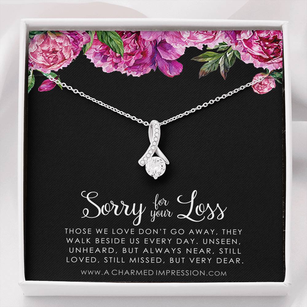 Memorial Necklace, Sympathy Gifts for Women, Loss of Husband Parent Baby, Miscarry Miscarriage Grief, Remembrance Jewelry, In Memory Of