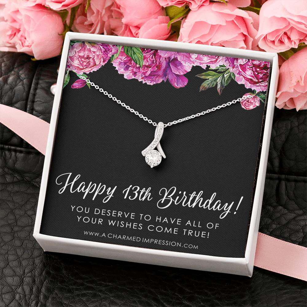 13th Birthday Girl, 13th Birthday Gift Official Teenager, Thirteenth Birthday Necklace, Gift for 13 Year Old Girl Gifts, Teen Birthday
