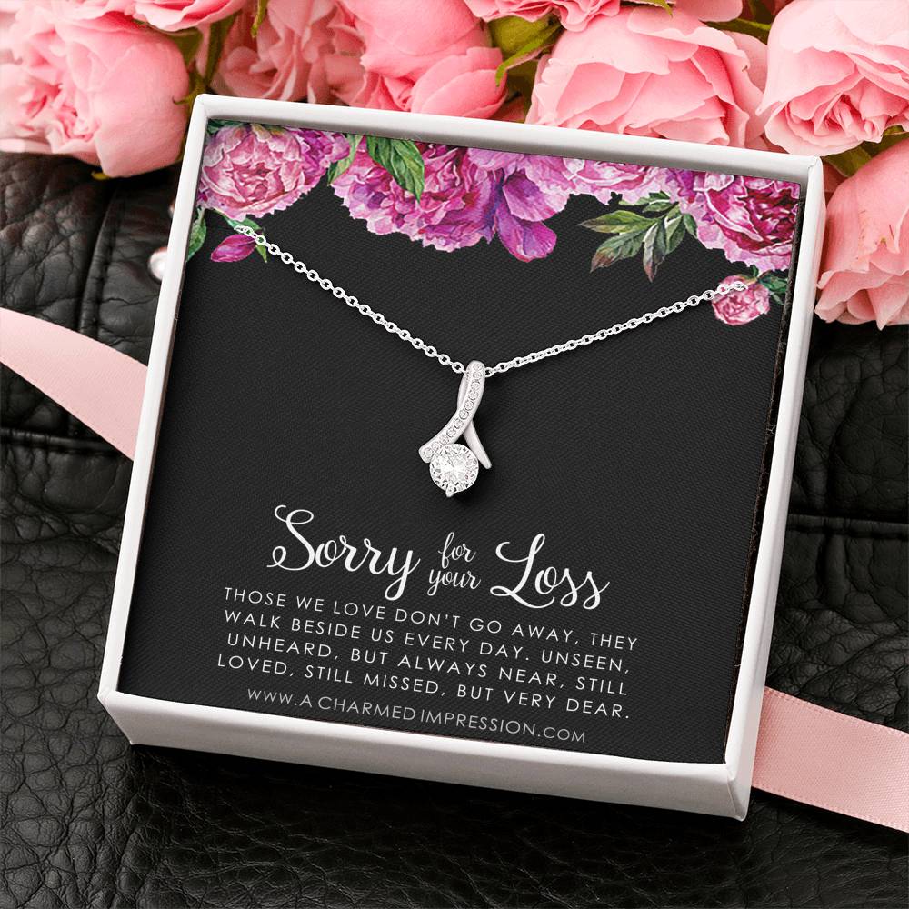 Memorial Necklace, Sympathy Gifts for Women, Loss of Husband Parent Baby, Miscarry Miscarriage Grief, Remembrance Jewelry, In Memory Of
