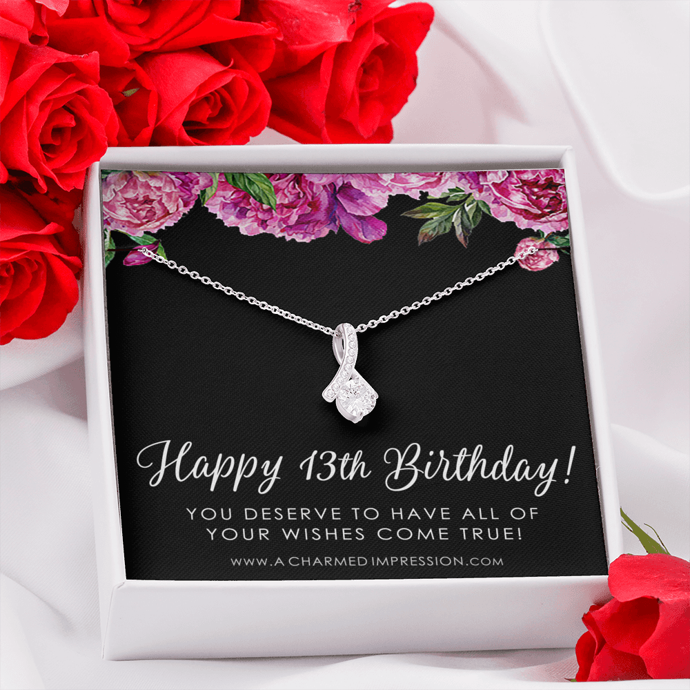 13th Birthday Girl, 13th Birthday Gift Official Teenager, Thirteenth Birthday Necklace, Gift for 13 Year Old Girl Gifts, Teen Birthday